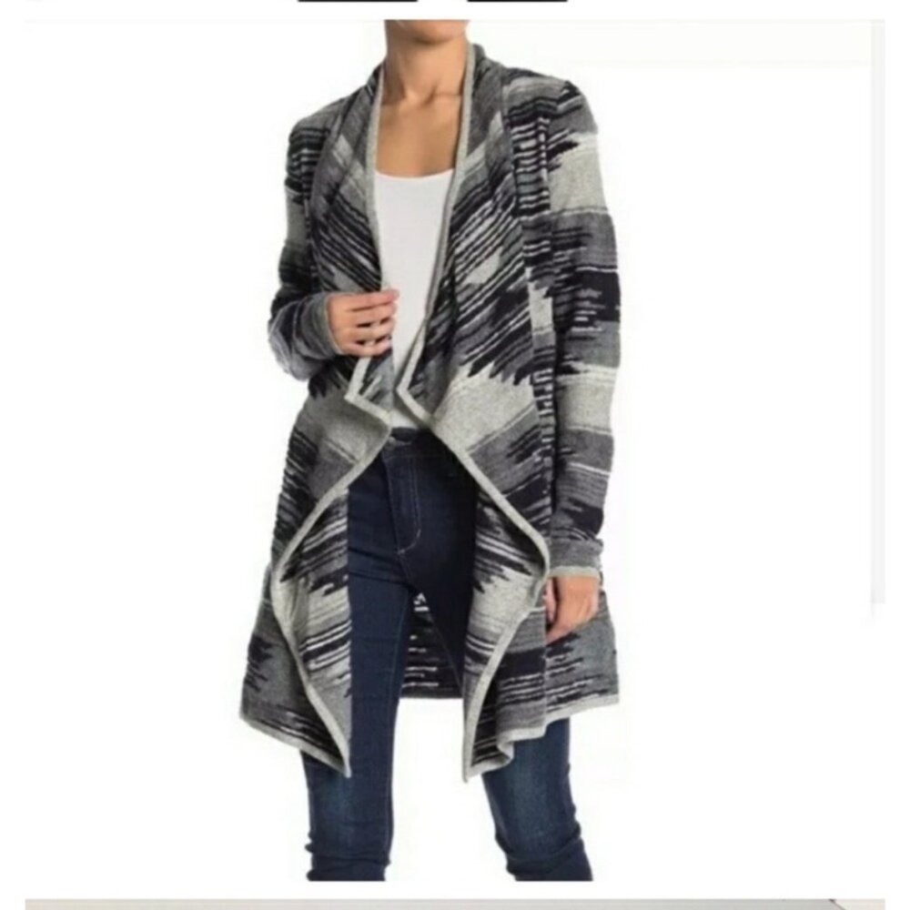 Lucky Brand Open Front‎ Cardigan Aztec Sweater Womens Size M